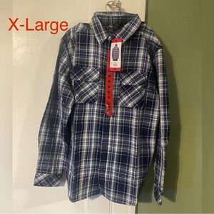 Pacific Trail, Long Sleeve Flannel Shirt Blue X-Large
